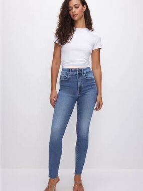 Good American good waist High-Rise Skinny Blue Jeans - Women's